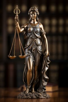 Themis Greek goddess of justice holding scales