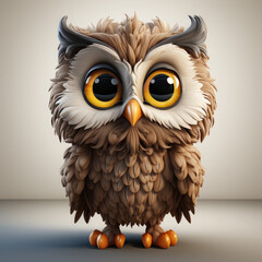 Fototapeta premium Watercolor Merlin owl, clipart Illustration, Generative Ai