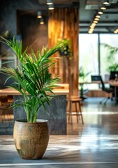 Obraz premium Indoor plant in the office