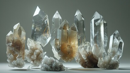 Stunning quartz mineral cluster