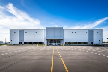 Fototapeta premium Expansive Industrial Storage Facility with Robust Steel Front-Loading Doors