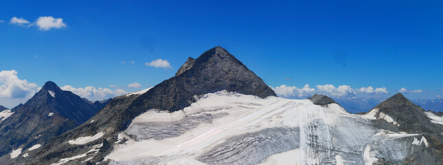 View on the Hintertux glacier on a summer day