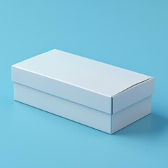 Naklejka premium White Box On Blue Background