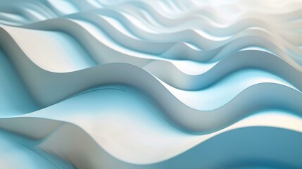 Fototapeta premium Blue and white abstract waves background