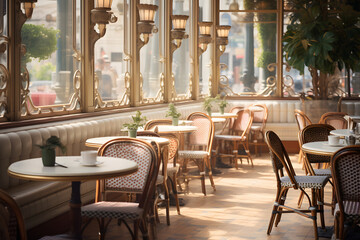 Fototapeta na wymiar vintage style caffee restaurant, czy vintage vibe coffee house, cafe house, restaurant vintage vibe