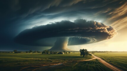 Powerful explosion in the sky