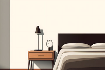 illustrated basic style bedroom illustration interior, interior design, bedroom interior