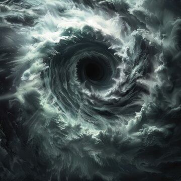 A whirlpool in the ocean
