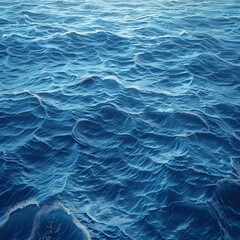 Fototapeta premium Deep blue ocean surface with sunlight reflecting off the waves