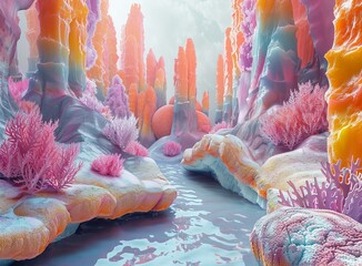 Vivid Colors of a Coral Reef