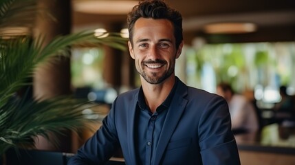 Fototapeta premium Confident Businessman in a Meeting
