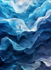 Obraz premium Blue and white abstract painting