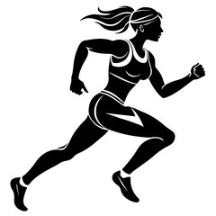 silhouette of a person running