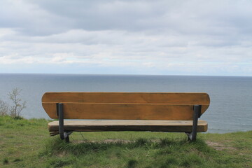 bench on the seashore for relaxation