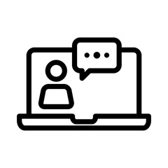 Online conversation icon. Chat icon. Icon about a conversation in the line style