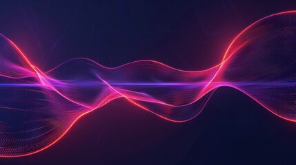 Obraz premium Neon wave effect. Abstraction for graphics design