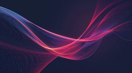 Fototapeta premium Neon wave effect. Abstraction for graphics design