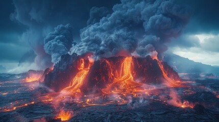 lava that comes out of a volcanic eruption