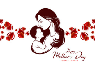 Happy Mother's day celebration elegant decorative background