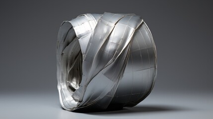 A delicate silver ring glistens on a textured gray background
