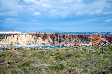 Algarve coast outside Lagos, Portugal. Portuguese beaches and shores.