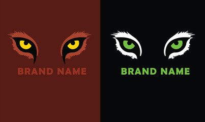 Lion eyes template, unique eyes logo template