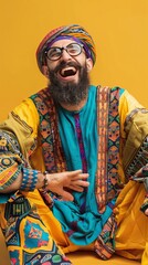Obraz premium Close up portrait of a man laughing