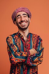 Obraz premium Close up portrait of a man laughing