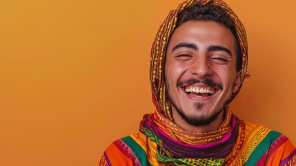 Obraz premium Close up portrait of a man laughing