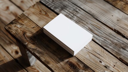 Realistic Wooden Table Business Card