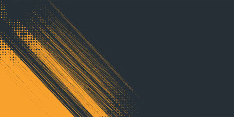 Minimal Abstract Yellow Frame Grunge Sport Design In Dark Background. style vector illustration