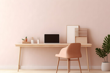 interior design basic work desk, desk for making homeoffice, illustrated interior design  home dessk