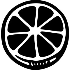Obraz premium Doodle Lemon Or Orange Slice