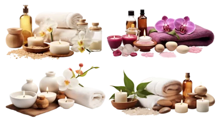 Zelfklevend Fotobehang Set of spa wellness accessories, cut out © Yeti Studio