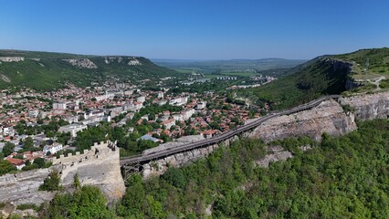 Provadia Bulgaria Ovech fortress drone panorama