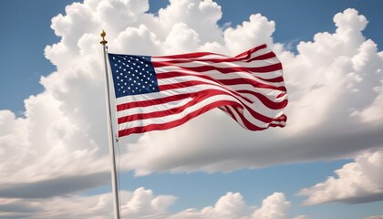 American independence day background with realistic America flag manifests the independence the liberty day of united states of america 