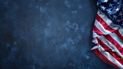 USA flag on concrete background