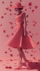 Fototapeta premium Valentines Day Vintage Vogue with Romantic Relics