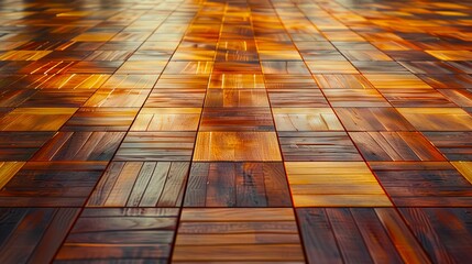 A wooden floor with many different colors.