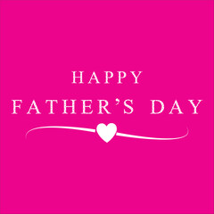 Happy fathers day lettering vector illustration.