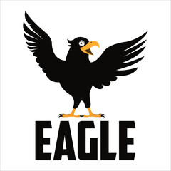 eagle vector logo with flag