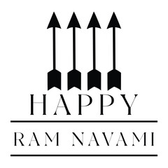 Happy Ram Navami indian hindu festival social media post design vector illustration.