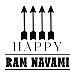 Happy Ram Navami indian hindu festival social media post design vector illustration.