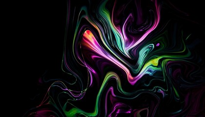 abstract digital art background with neon colors