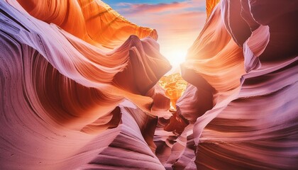 antelope canyon in arizona america background and travel concept