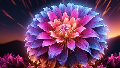 lotus flower in the night