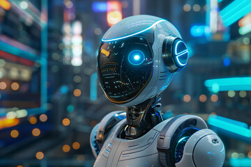 Fototapeta premium Friendly Artificial Intelligence Concept - Generative AI.