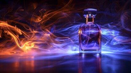 Luxurious Men's Cologne Bottle in Dramatic Lighting for Promoting a Luxury Fragrance. Concept Product Photography, Luxury Brands, Fragrance Promotion, Creative Lighting, Men's Grooming