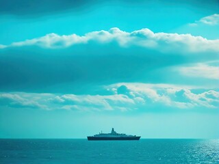 Obraz premium ship in the sea