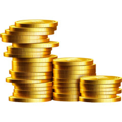 Stacks of generic golden coins
